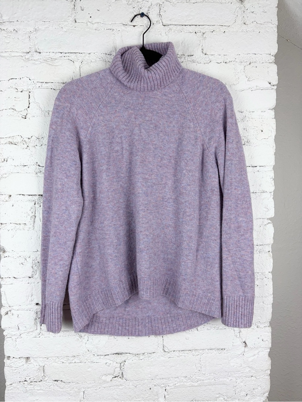 J. Crew Purple Pink Wool Alpaca Blend Turtleneck Ribbed Knit Sweater Small